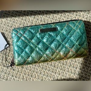 Kurt Geiger quilted zip wallet- multi color- New with tags